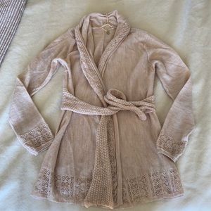 Anthropologie Knitted & Knotted Wrap Cardigan S